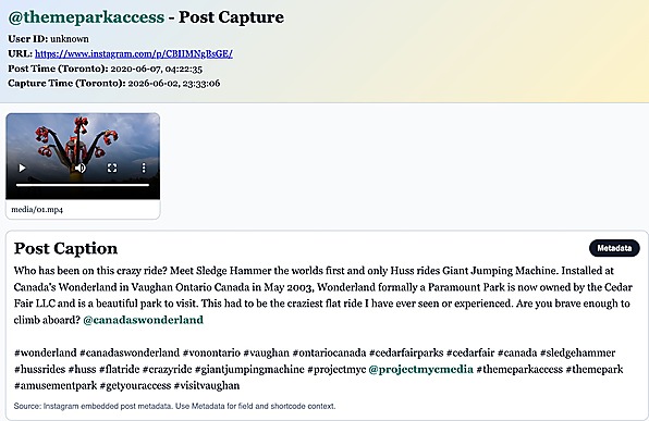 Instagram post capture example